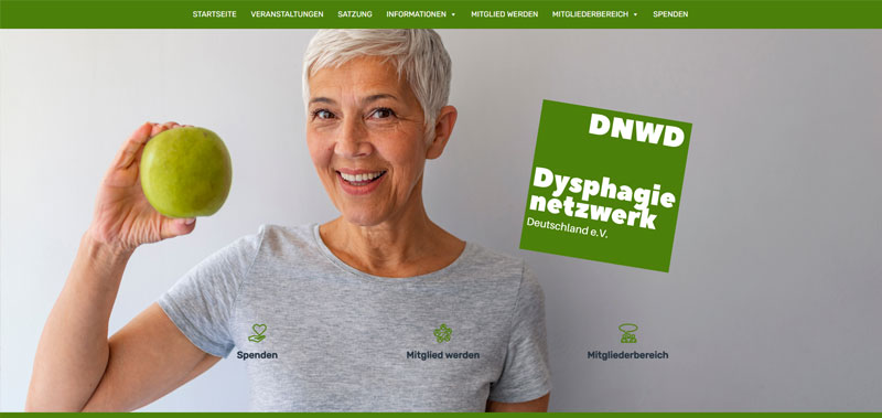 Neugestaltung der Internetseite des Dysphagienetzwerks Deutschland e.V.