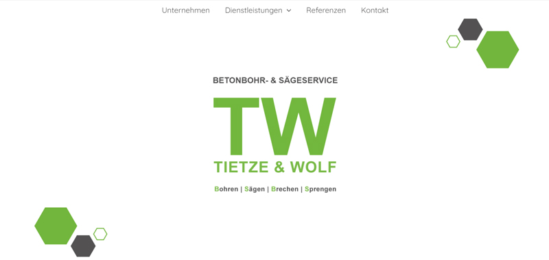 Erstellung einer smarten Webseite für Tietze und Wolf im Vogtland
