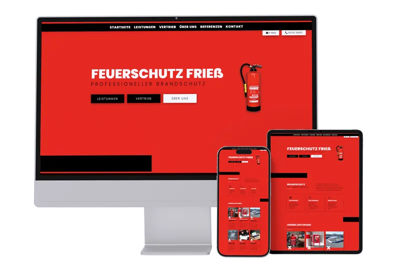 neue barrierefreie Website für Feuerschutz Friess