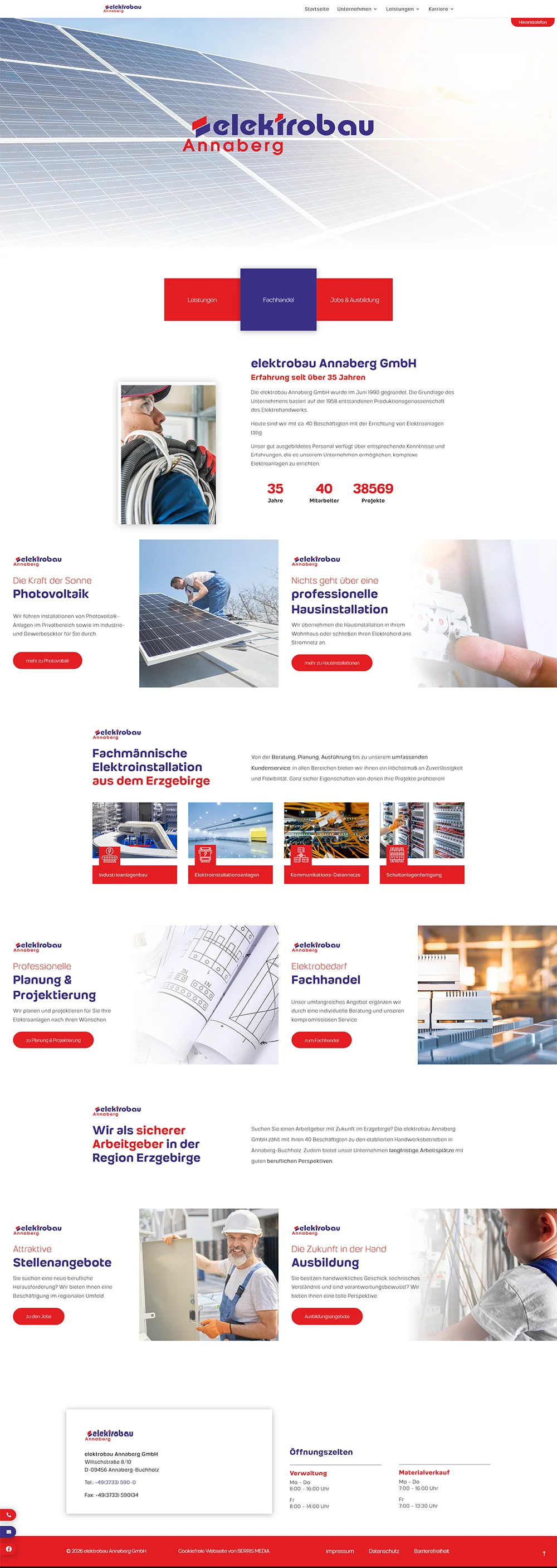 neue barrierefreie Webseite für elektrobau Annaberg gmbH
