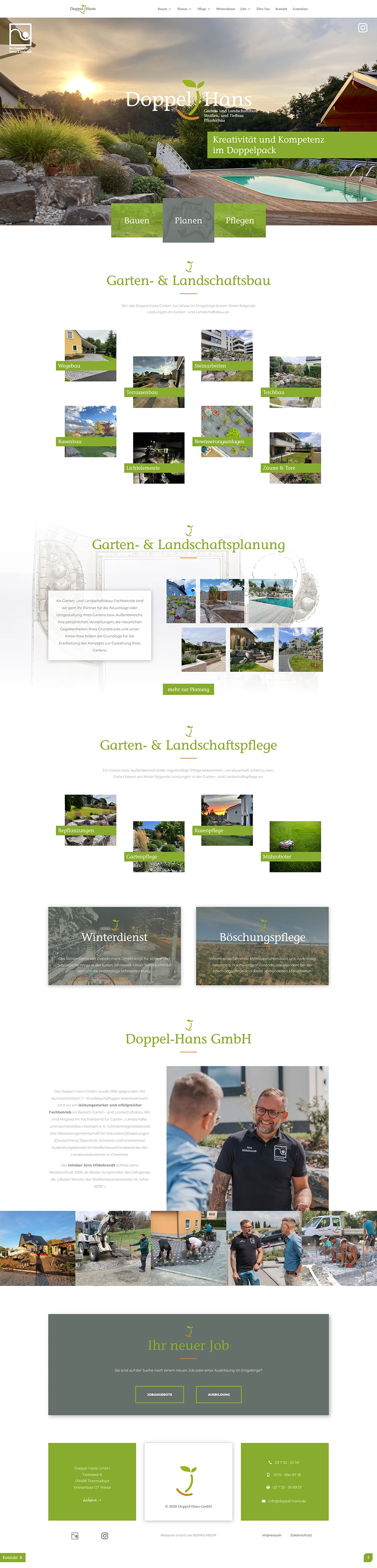 neue Webseite für die Doppelhans GmbH aus dem Erzgebirge